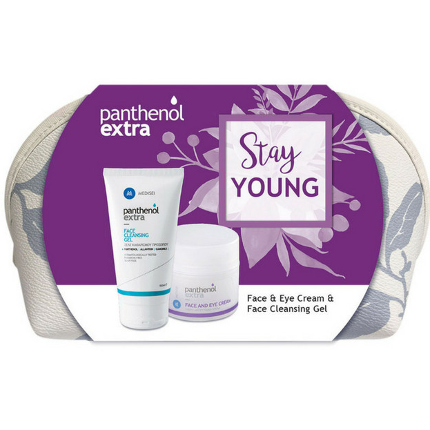 PANTHENOL EXTRA Stay Young Face & Eye Cream 50ml & Face Cleansing Gel