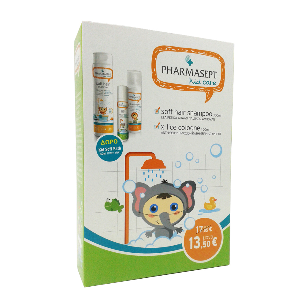 PHARMASEPT PROMO Kid Soft Hair Shampoo 300ml & XLice Cologne 100ml