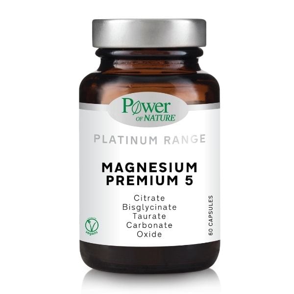 POWER OF NATURE Magnesium Premium 5, Συμπλήρωμα Διατροφής με Μαγνήσιο