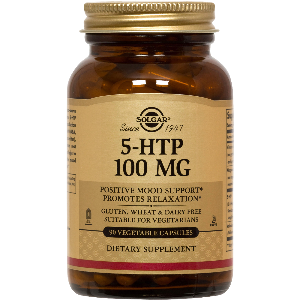 SOLGAR 5-Htp (5-Υδροξυ-Τρυπτοφανη) 100mg - 90 veg.caps | Gea Pharmacy