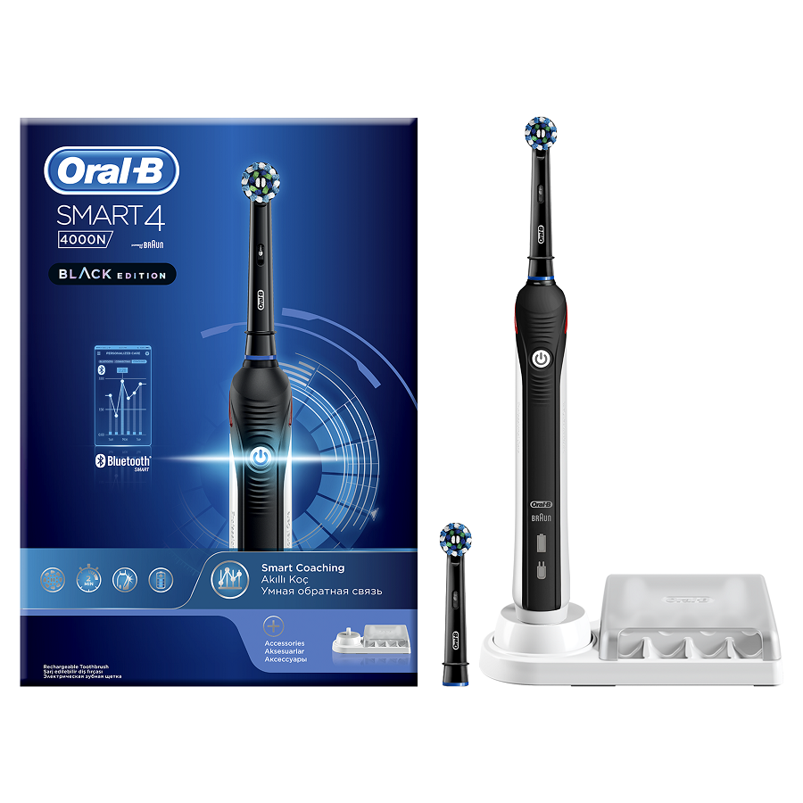 oral b smart 4 4000n rechargeable electric toothbrush
