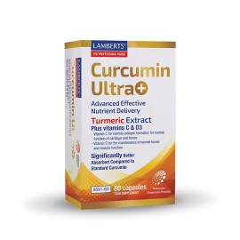 LAMBERTS Curcumin Ultra, Εκχύλισμα Κουρκουμά με Βιταμίνες C &D - 60caps