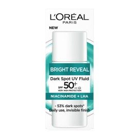 LOREAL PARIS Bright Reveal Dark Spot UV Fluid SPF50+, Κρέμα με Αντηλιακή Προστασία Κατά των Σκούρων Κηλίδων - 50ml