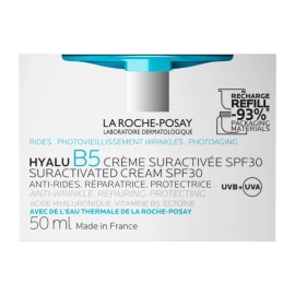 LA ROCHE POSAY Hyalu B5 Suractivated Cream με SPF30 Refill, Αντιρυτιδική Κρέμα Ανταλλακτικό -50ml