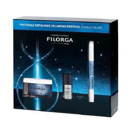 FILORGA Promo Plumping Protocol Hyalu-Filler/ Αντιγηραντική Κρέμα Προσώπου -50ml & NCEF-Revitalize Serum, Αντιρυτιδικός Ορός -5ml & Lip Balm για Όγκο -4g, 1σετ