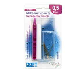 DOFT Interdental Brush, Μεσοδόντια Βουρτσάκια 0.5mm - 12τμχ