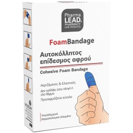 PHARMALEAD Foam Bandage, Αυτοκόλλητος Επίδεσμος Αφρού 6cm x 1m, Μπλε - 1τεμ