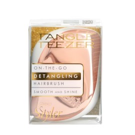 TANGLE TEEZER Compact Styler On The Go Detangling Hairbrush Rose Gold/ Ivory, Βούρτσα Μαλλιών Ταξιδίου - 1τεμ