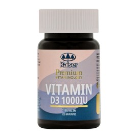 KAISER Premium Vitaminology Vitammin D3 1000IU, Βιταμίνη D3 για Υγιή Οστά - 120caps