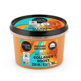 NATURA SIBERICA Organic Shop Body Scrub Collagen Boost Melon Care, Scrub Σώματος - 250ml