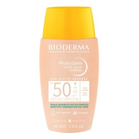 BIODERMA Photoderm NUDE Touch MINERAL SPF50+, Very Light, Υψηλή Αντηλιακή Προστασία με Χρώμα για Τέλειο Ματ Αποτέλεσμα - 40ml