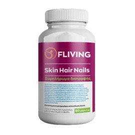 FLIVING Skin Hair Nails, Συμπλήρωμα Διατροφής για Υγιή Μαλλιά, Δέρμα & Νύχια -60caps