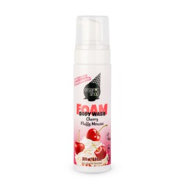 NATURA SIBERICA Organic Shop Foam Body Wash Cherry Fluffy Mousse, Αφρόλουτρο σε Μορφή Αφρού, με Έλαιο Κερασιού - 200ml
