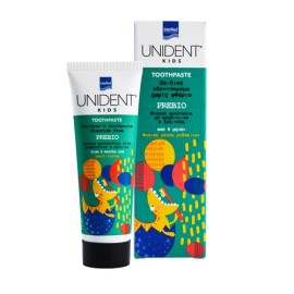 INTERMED Unident Kids Toothpaste Prebio, Μη Φθοριούχος Οδοντόκρεμα με Πρεβιοτικά για τη Φροντίδα των Πρώτων Βρεφικών Δοντιών - 50ml