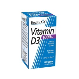 HEALTH AID Vitamin D3 1000iu, Βιταμίνη D3 - 120tabs