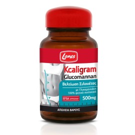 LANES Kcaligram Glucomannan 500mg για Απώλεια Βάρους - 60caps