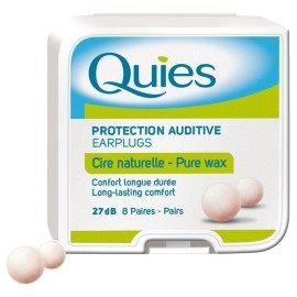 QUIES Pure Wax Earplugs, Κέρινες Ωτοασπίδες - 8 ζεύγη