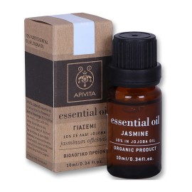 APIVITA Essential Oil Jasmine, Αιθέριο Έλαιο Γιασεμί (10% σε λάδι Jojoba) - 10ml