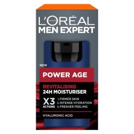 LOREAL PARIS Men Expert Power Age Revitalising 24h Moisturiser, Ανδρική Αντιρυτιδική Κρέμα Προσώπου - 50ml