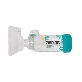 AEOLOS Anti Static Valved Holding Chamber, Small Mask 0-18 months, Αεροθάλαμος Εισπνοών - 1τεμ