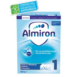 NUTRICIA Almiron 1, Γάλα 1ης Βρεφικής Ηλικίας 0-6 μηνών - 600gr