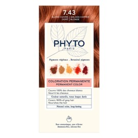 PHYTO Phytocolor No7.43 Golden Copper Blonde, Μόνιμη Βαφή Μαλλιών Ξανθό Χρυσοχάλκινο