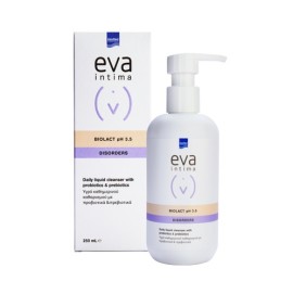 INTERMED Eva Intima Biolact Liquid Cleanser pH3.5, Υγρό Καθημερινού Καθαρισμού της Ευαίσθητης Περιοχής με Προβιοτικά & Πρεβιοτικά - 250ml