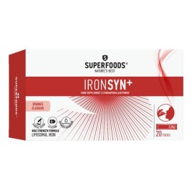 SUPERFOODS Ironsyn+, Συμπλήρωμα Διατροφής με Λιποσωμιακό Σιδηρο, Φολικό Οξύ & Βιταμίνες  - 20sticks