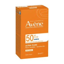 AVENE Ultra Fluid Invisible SPF50, Λεπτόρρευστη Αόρατη Αντηλιακή Κρέμα Προσώπου - 50ml