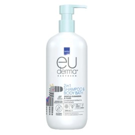 INTERMED Euderma Babyderm 2in1 Shampoo & Body Bath, Καθημερινό Αφρόλουτρο και Σαμπουάν για βρέφη και παιδιά -500ml