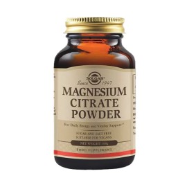 SOLGAR Magnesium Citrate Powder, Κιτρικό Μαγνήσιο σε Μορφή Σκόνης - 180gr