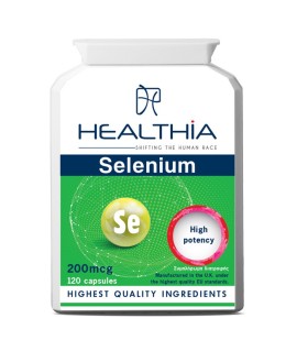 HEALTHIA Selenium 200mcg, Σελήνιο -  120caps