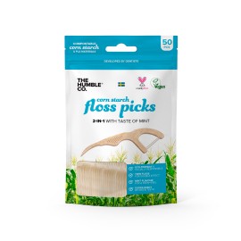 THE HUMBLE CO Dental Floss Picks, με Γεύση Μέντα - 50τεμ