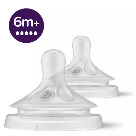 PHILIPS AVENT Natural Response Teat 6m+, Θηλή Σιλικόνης Ροής 5, SCY965/02 - 2τεμ