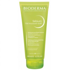 BIODERMA Sebium Gel Moussant Actif, Τζελ για Βαθύ Καθαρισμό για Λιπαρό με Τάση Ακμής Δέρμα - 200ml