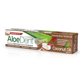 OPTIMA Aloe Dent Coconut Oil Toothpaste, Οδοντόκρεμα Χωρίς Φθόριο με Έλαιο Καρύδας - 100ml