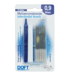 DOFT Interdental Brush, Μεσοδόντια Βουρτσάκια 0.9mm - 12τμχ