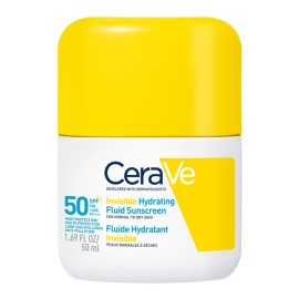 CERAVE Invisible Hydrating Fluid SPF50, Αντηλιακό Προσώπου για Κανονική έως Ξηρή Επιδερμίδα​ -50ml