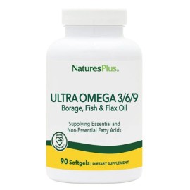 NATURES PLUS Ultra Omega 3/6/9, Συμπλήρωμα Διατροφής με Ωμέγα 3/6/9 Λιπαρά Οξέα -90softgels