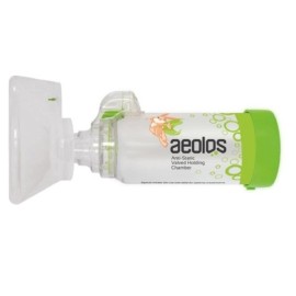 AEOLOS Anti Static Valved Holding Chamber, Medium Mask 1-6 years, Αεροθάλαμος Εισπνοών - 1τεμ