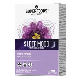 SUPERFOODS Sleep Mood, Συμπλήρωμα για Αϋπνία, Άγχος - 30 κάψουλες