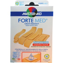 MASTER AID Forte Med  Αυτοκόλλητες, Αντικολλητικές Γάζες 5 Μεγέθη 40μχ