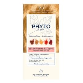 PHYTO Phytocolor Νο9.3 Very Light Golden Blonde, Μόνιμη Βαφή Μαλλιών Ξανθό Πολύ Ανοιχτό Χρυσό