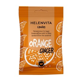 HELENVITA Orange Ginger Candies, Καραμέλες με γεύση Πορτοκάλι & Τζίντζερ - 20τεμ