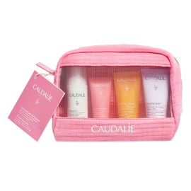 CAUDALIE The Caudalie Essentials Set, Instant Foaming Cleanser Fleur de Vigne Vinoclean - 50ml, Moisturizing Sorbet Vinosource Hydra - 15ml, Shower Gel Soleil des Vignes - 30ml & Hyaluronic Nourishing Body Lotion Vinotherapist - 30ml