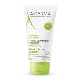 A-DERMA Universal Hydrating Cream, Ενυδατική Κρέμα Προσώπου & Σώματος - 50ml