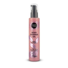 NATURA SIBERICA Organic Shop Body Shimmer Oil Rose & Lychee, Ξηρό Λάδι Σώματος για Λάμψη - 100ml