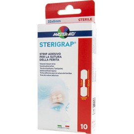 MASTER AID Sterigrap, Ταινίες Σύγκλισης Τραυμάτων, 32 x 8mm - 10τεμ