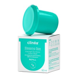 CLINEA Sleeping Spa Overnight De-Stress Cream Mask Refill, Κρέμα- Μάσκα Nυκτός Ανταλλακτικό - 50ml