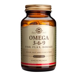 SOLGAR Omega 3-6-9, Συμπλήρωμα Διατροφής με Ωμέγα Λιπαρά Οξέα - 60softgels